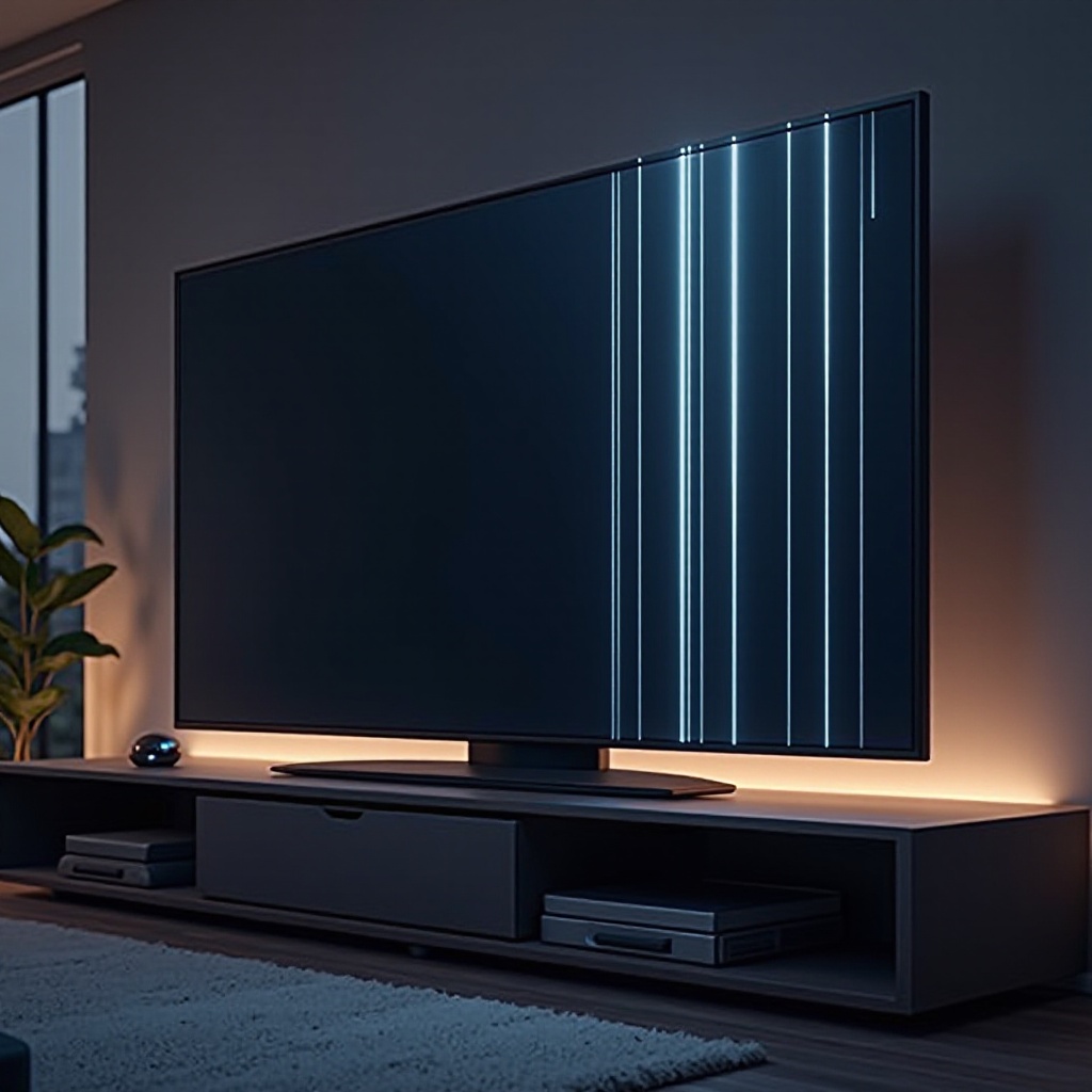 samsung tv zwarte verticale lijn