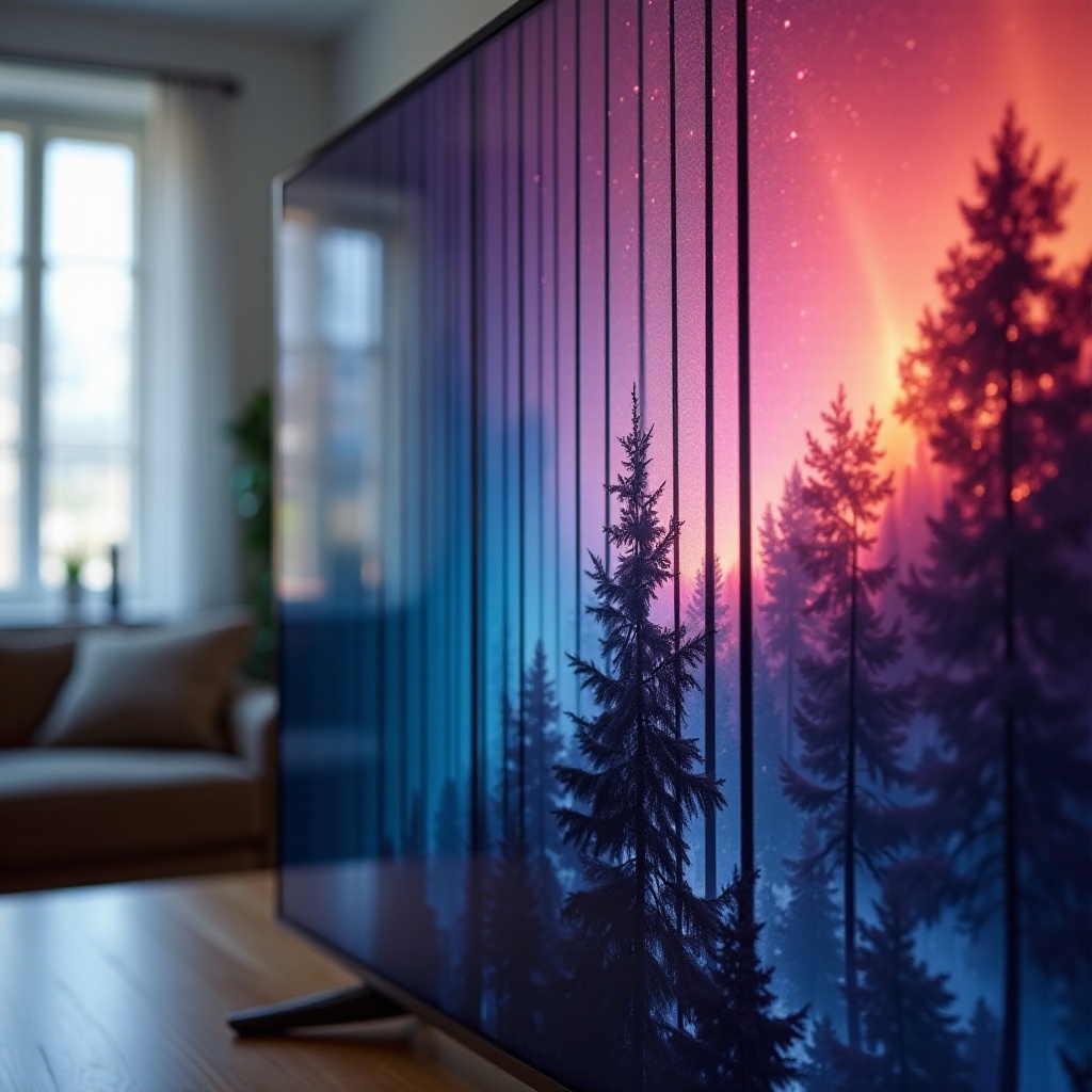 サムスンのテレビ 縦の黒い線